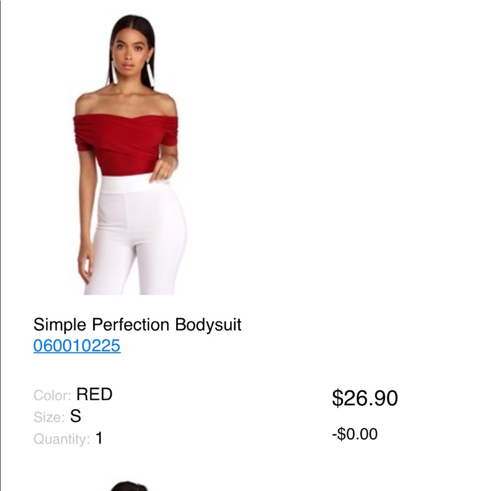 Windsor Red perfection bodysuit